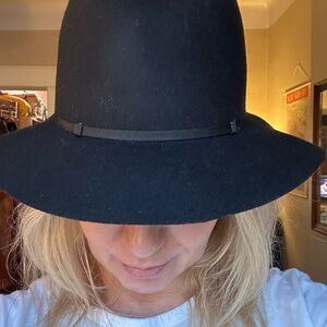 Ralph Lauren Wool Black Fedora Hat